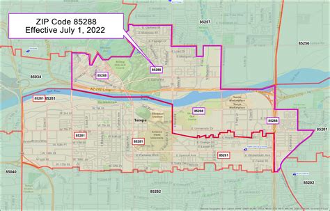 tempe zip codes map|Tempe Zip Code Map